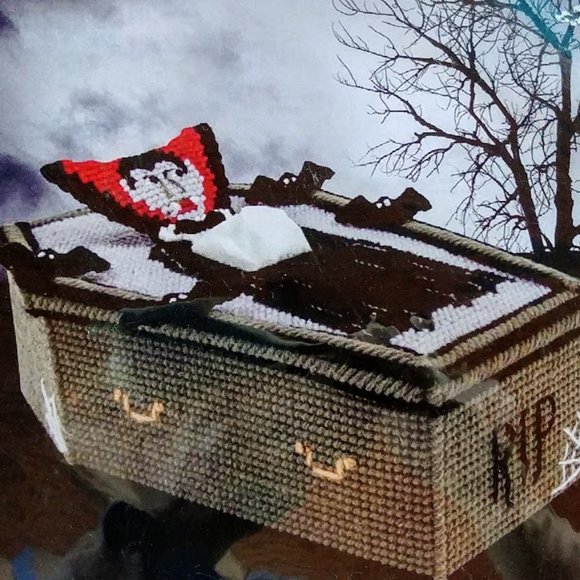 Mary Maxim Dracula Tissue Box Cover Kit - Picture 2 of 4